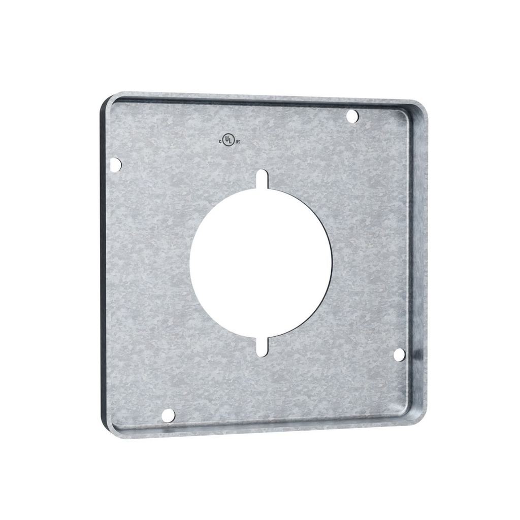 4-11/16 in. Square Work, Exposed Work, 30-50A Receptacle 2.141 in. Dia