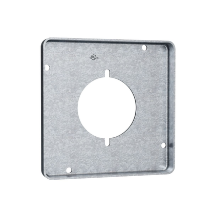 4-11/16 in. Square Work, Exposed Work, 30-50A Receptacle 2.141 in. Dia