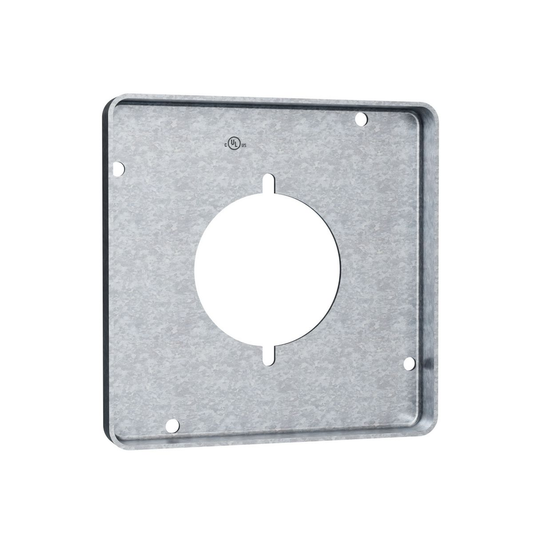 4-11/16 in. Square Work, Exposed Work, 30-50A Receptacle 2.141 in. Dia