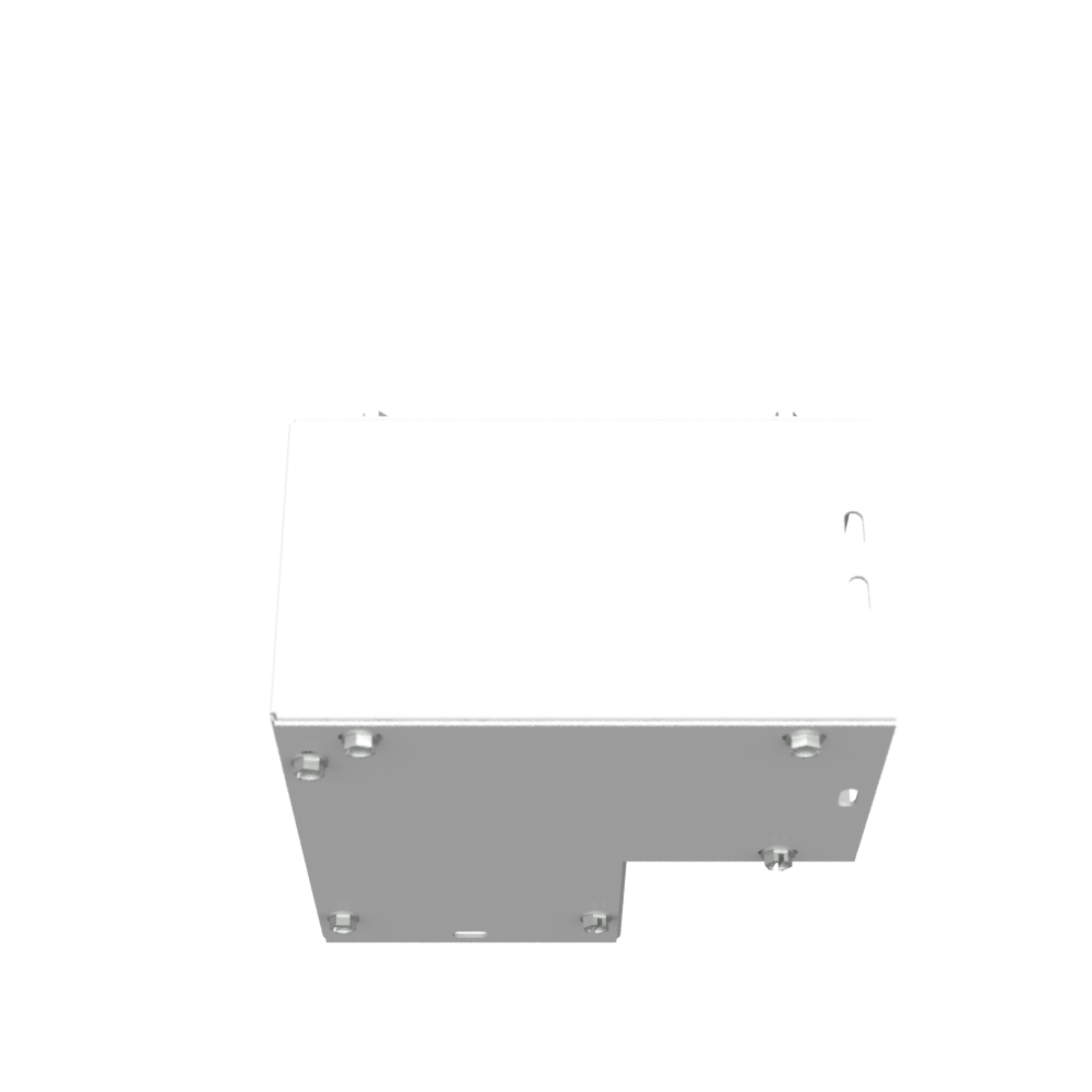 7x4.125x7 Wireway Elbow 90 Side Wall Access ANSI 61 Gray Steel