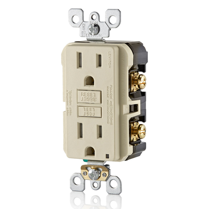 15 Amp, Self Test, Tamper-Resistant GFCI Outlet with LED Indicator Light