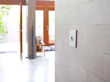 adorne® Gloss White 1-Gang Screwless Wall Plate with Microban®