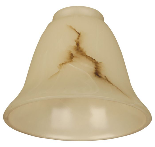 2 1/4" Glass- Brown Swirl Alabaster Bell - 163