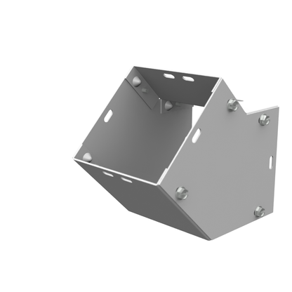 6.187x4X5.469 Wireway Elbow 45 Side Wall Access ANSI 61 Gray Steel
