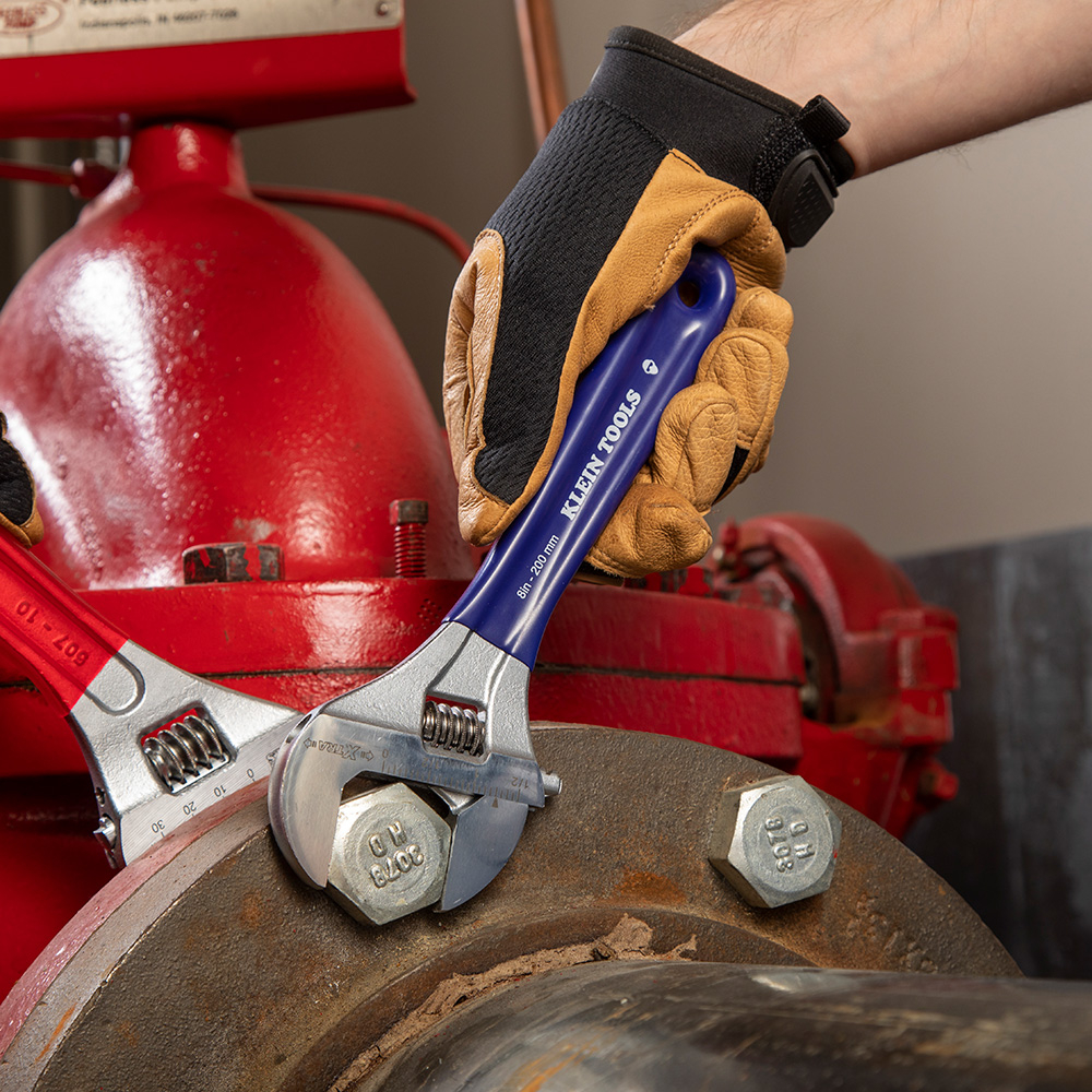 Adjustable Wrench, Extra-Wide Jaw, 8-Inch