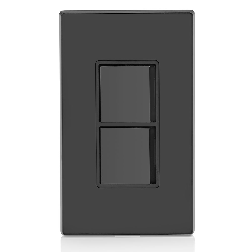 15 Amp Decora Single-Pole / Single-Pole Combination Switch, Grounding, Black