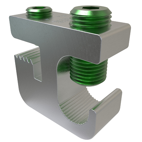 Aluminum Lay-in Ground Lug, Dual Rated, Conductor Range 250-6, Tin Plated, UL, CSA