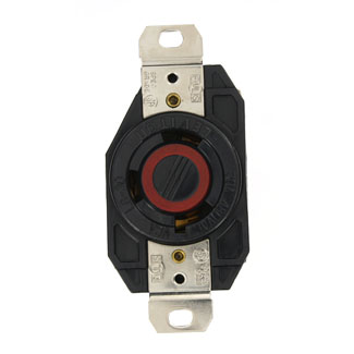 30 Amp, 480 Volt, Flush Mount Locking Receptacle, Industrial Grade