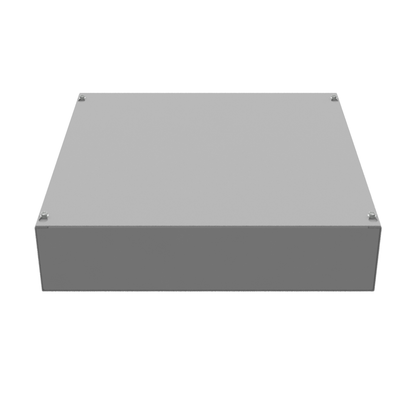 18x4X18 Screw Cover Type 1 UL Steel No KO Gray Cover w/ Teardrop Slots Holes In Back