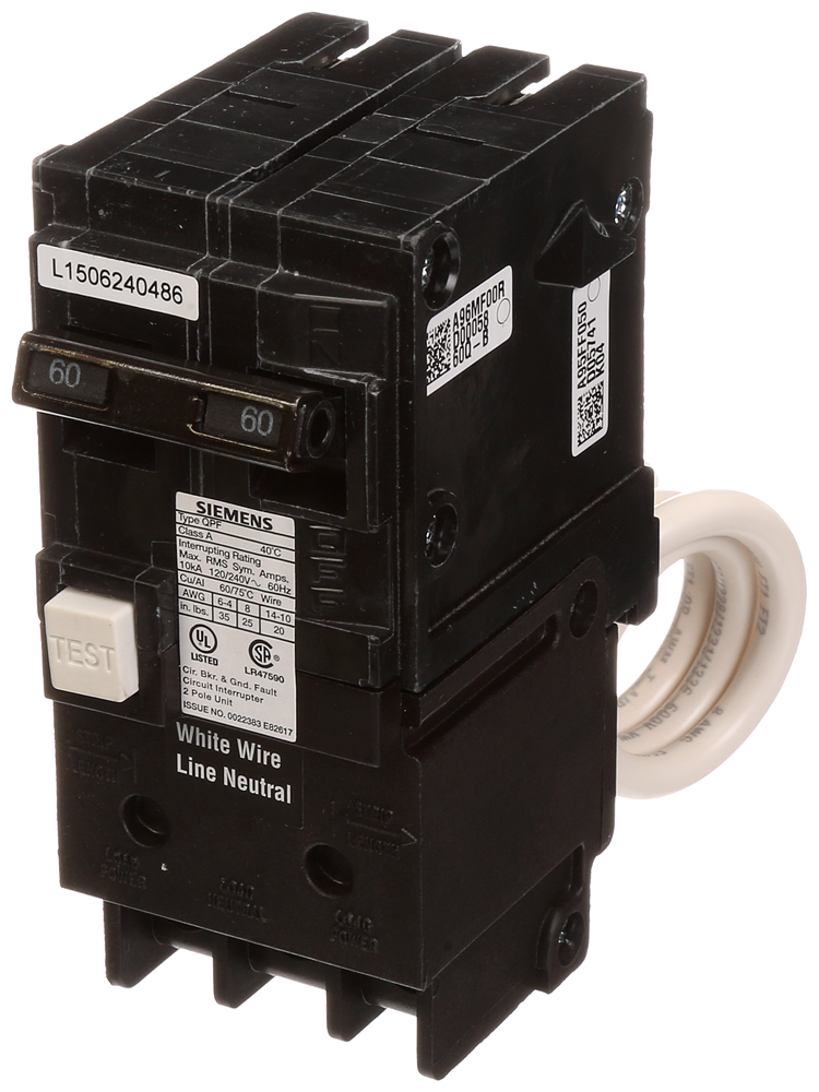 BRKR QPF GFCI 5mA 2P 240V 50A 10KA