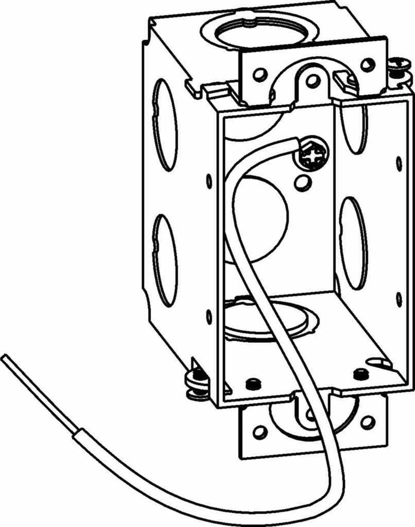2-3/4" DEEP, GANGABLE 1-GANG SWITCH BOX WITH EARS ONLY