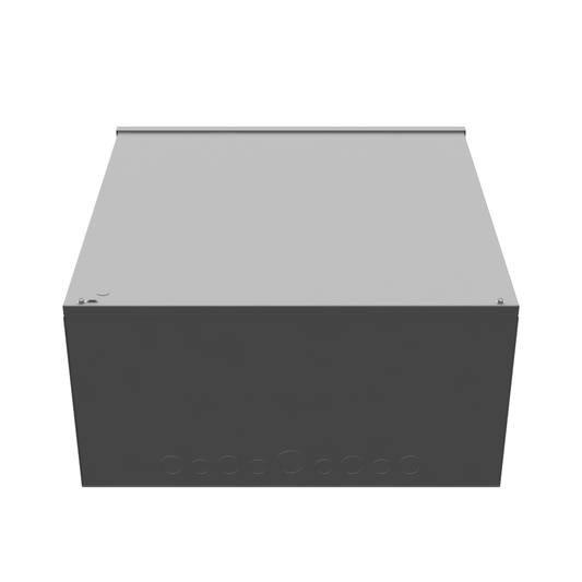 24X12x24 Screw Cover Type 3R UL Listed Steel Knockouts ANSI 61 Gray Quad D Knockout For Lock Emboss Mounting Holes In Back