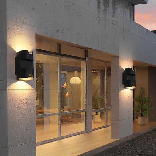 Waterproof Up and Down Light LED Black Modern Wall Washer Light Wall Lamp
