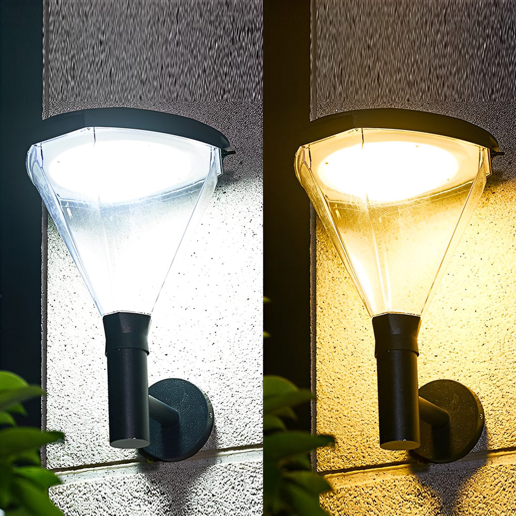 Waterproof LED Black Modern Solar Outdoor Wall Lights Wall Lamp