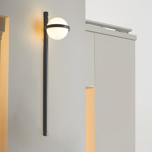 [Open-Box]Creative Flowerpot Ball Waterproof LED Black Modern Outdoor Wall Light
