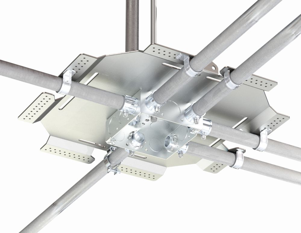 BOX & CONDUIT HANGER SUPPORT UP TO 8"X8" BOX