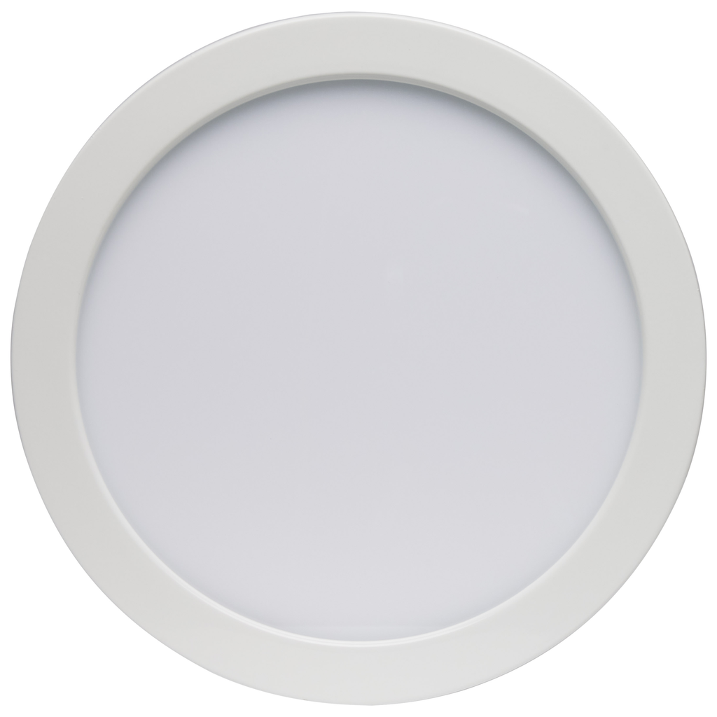 18.5 watt; 9" Flush Mount LED Fixture; 3000K; Round Shape; White Finish; 120 volts