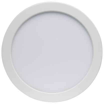 18.5 watt; 9" Flush Mount LED Fixture; 3000K; Round Shape; White Finish; 120 volts