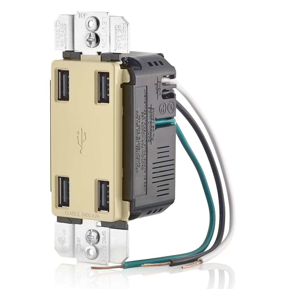4.2A 4-Port USB Type-A Wall Outlet Charger