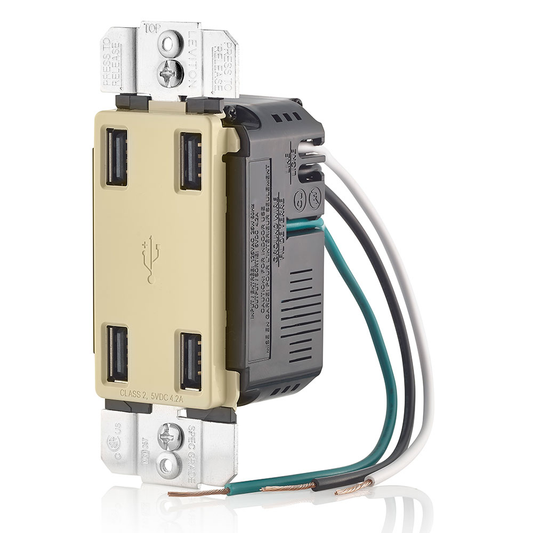 4.2A 4-Port USB Type-A Wall Outlet Charger