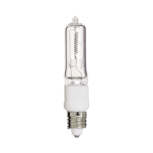 250 Watt; Halogen; T4 1/2; Clear; 2000 Average rated hours; 4200 Lumens; Mini Candelabra base; 120 Volt