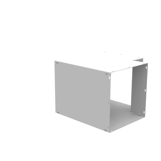 16x12x16 Wireway Elbow 90 Corner ANSI 61 Gray Steel