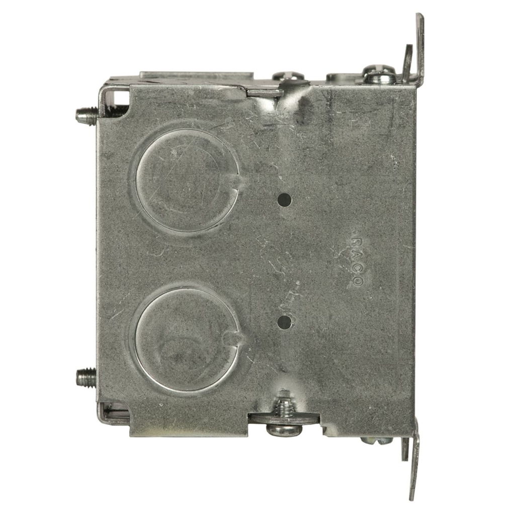 3 in. x 2 in. Switch Box, Gangable, 2-3/4 in. Deep, Seven 1/2 in. KO's & NMSC Clamps, Plaster Ears
