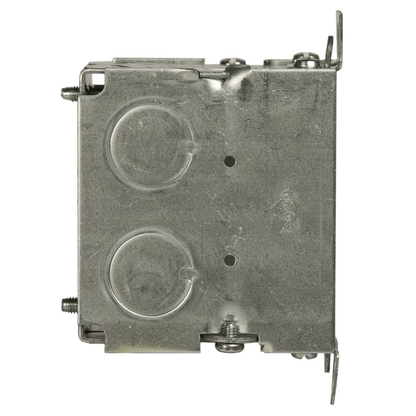 3 in. x 2 in. Switch Box, Gangable, 2-3/4 in. Deep, Seven 1/2 in. KO's & NMSC Clamps, Plaster Ears
