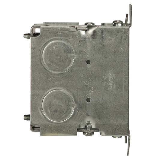 3 in. x 2 in. Switch Box, Gangable, 2-3/4 in. Deep, Seven 1/2 in. KO's & NMSC Clamps, Plaster Ears