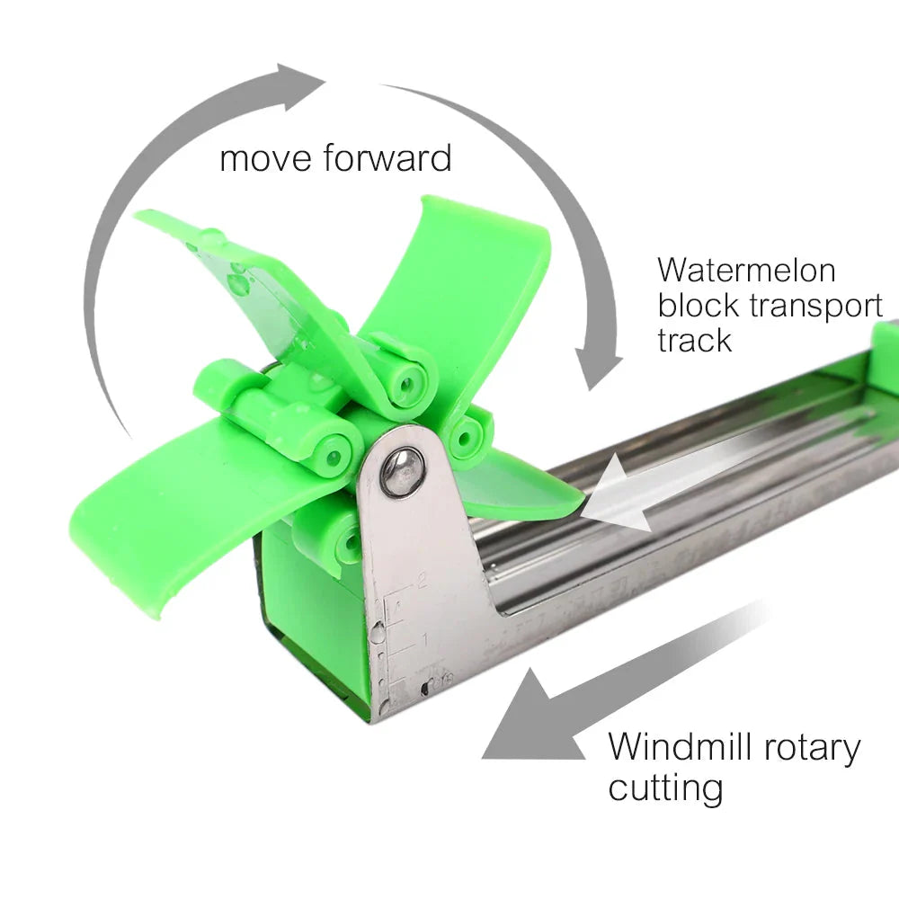 Watermelon Cutter Stainless Steel Windmill Shaped Quickly Cutting Watermelon Fruit Slicer Tools