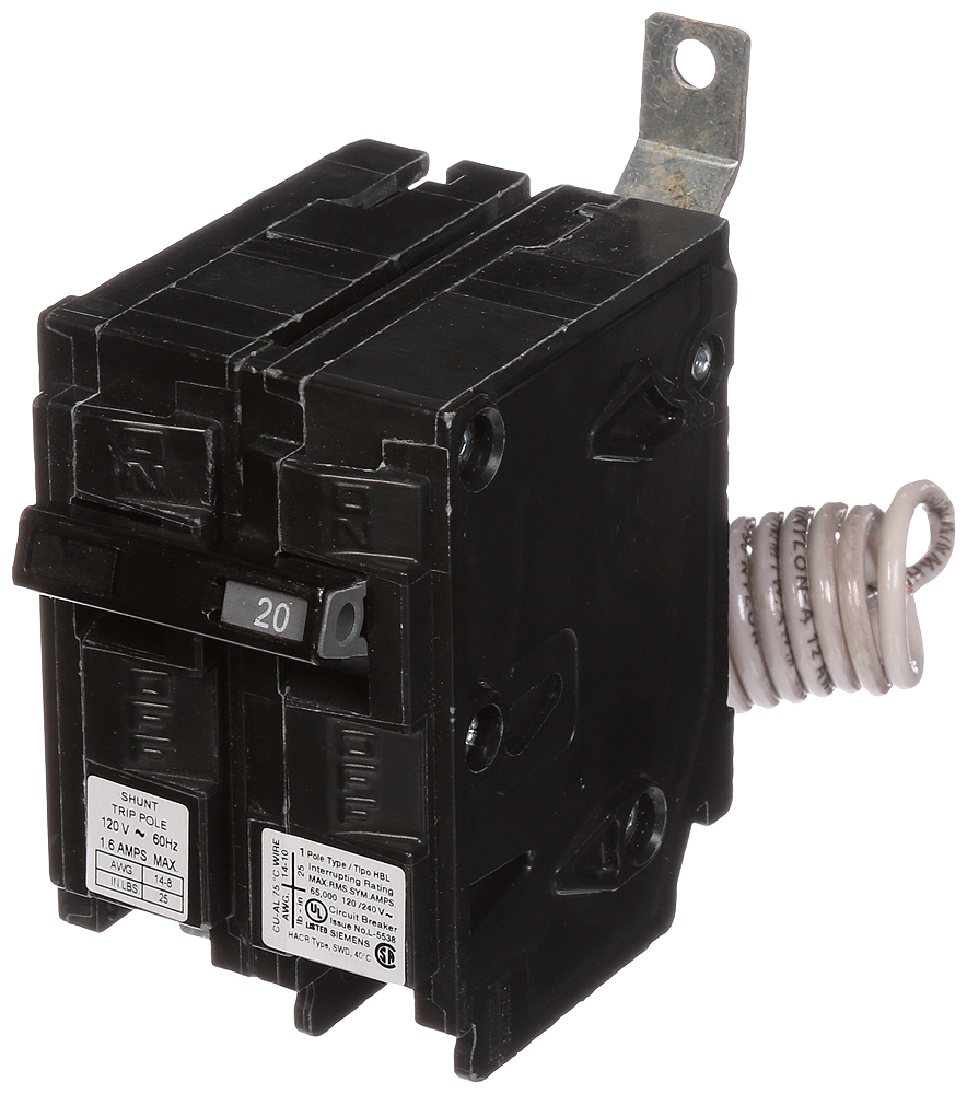 BREAKER 20A 1P 120V 65K HBL 120V SHUNT