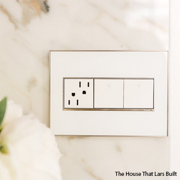 adorne® 15A Paddle Switch, White, with Microban®