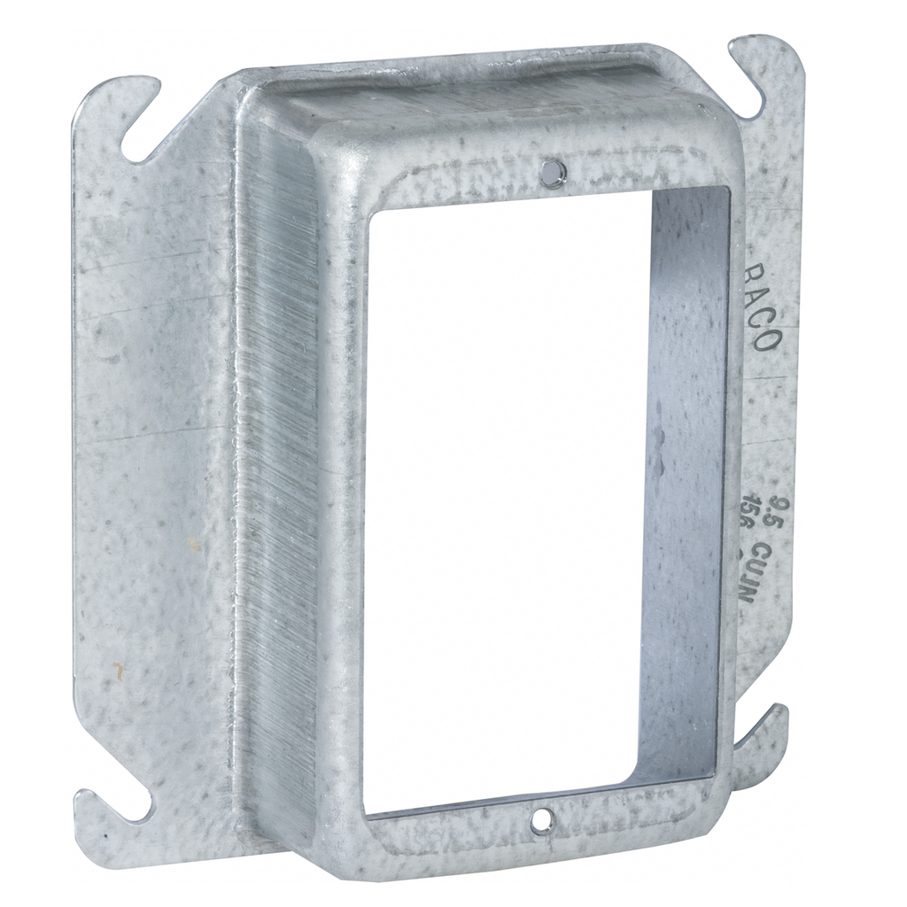 4 in. Square Cover, 1-Device, 1-1/4 in. Raised