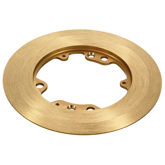 1-Gang Carpet Flange, Round, 6.25" Diameter, Brushed Brass