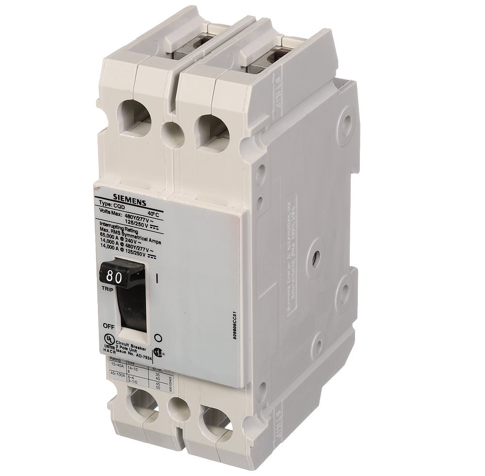 BREAKER CQD 2P 80A 480/277V 14KA DIN