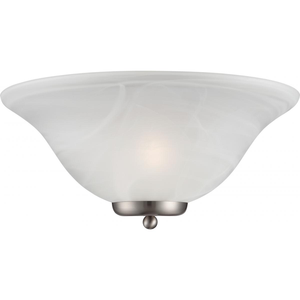 Ballerina - 1 Light Wall Sconce - Brushed Nickel with Alabaster Glass - Brushed Nickel