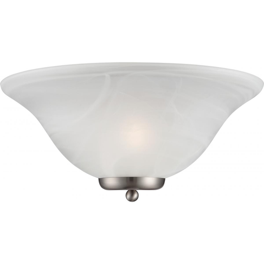 Ballerina - 1 Light Wall Sconce - Brushed Nickel with Alabaster Glass - Brushed Nickel