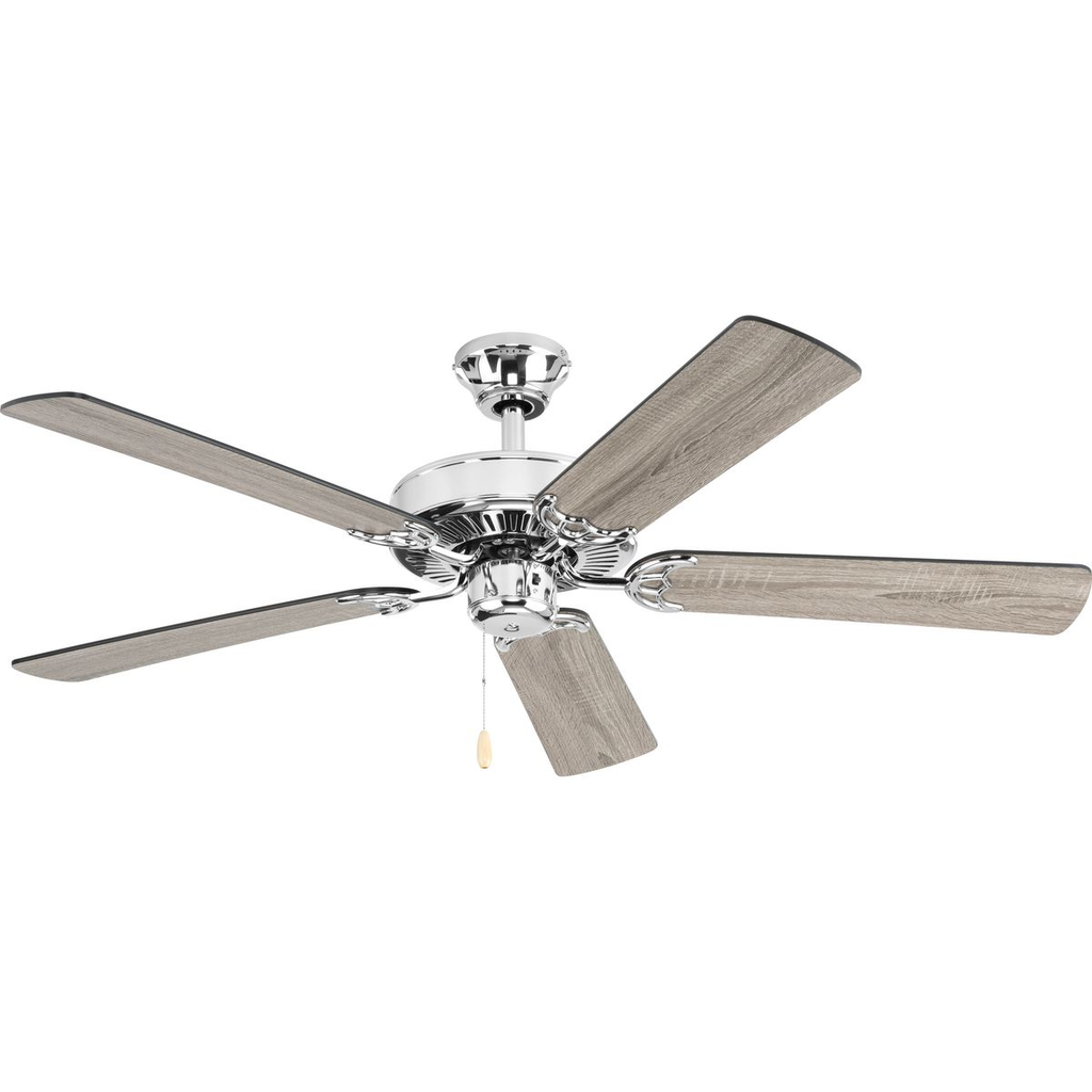 AirPro 52" 5-Blade ceiling fan in Polished Chrome