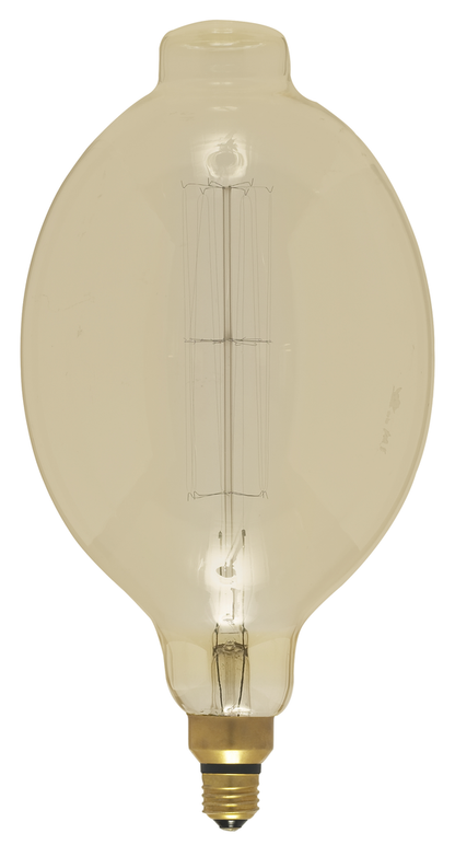 60 Watt BT56 Incandescent vintage style; Amber; 2000 Average rated hours; Medium Base; 120 Volt