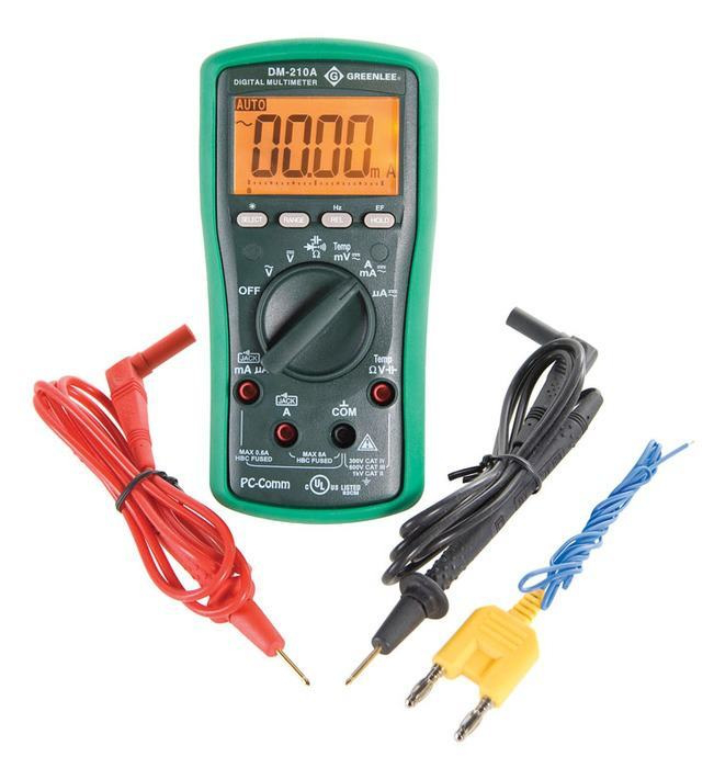 6,000-Count Digital Multimeter, 1000V, 8A (DM-210A)