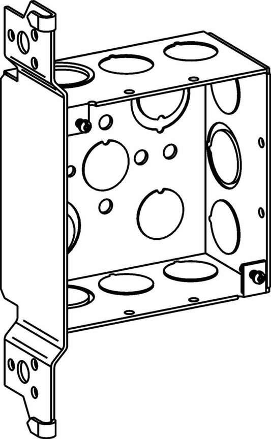 2-1/8" DEEP, 4" SQUARE (4S) DEEP BOX WELDED WITH MKO & WB BRACKET
