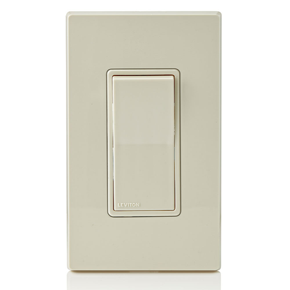 15 Amp Decora Single-Pole Switch, Grounding, Light Almond