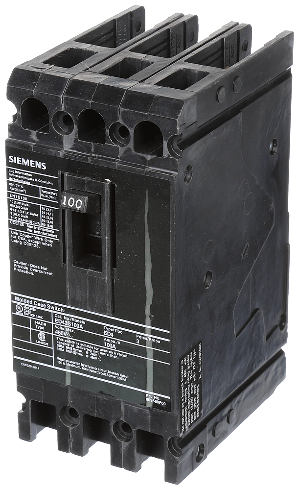 BREAKER ED 3P 100A 480V 18KA SW LD LUG