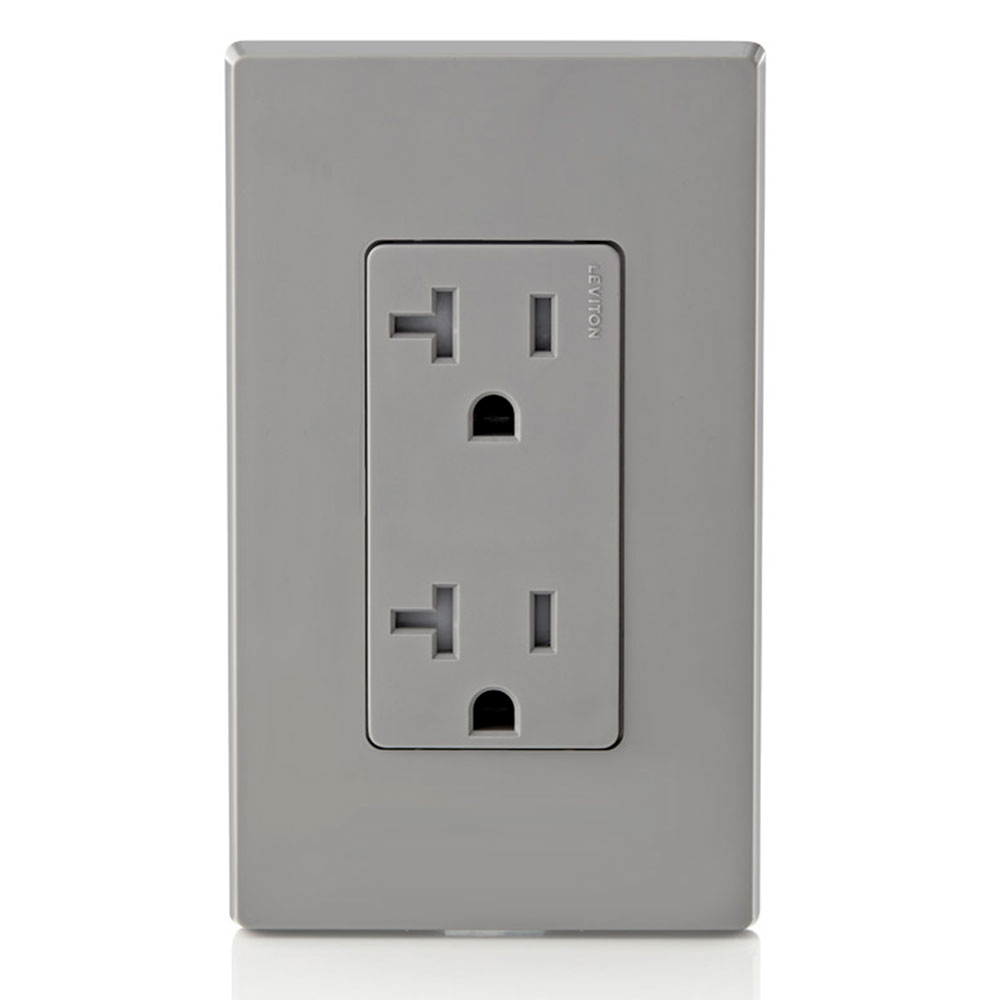 20 Amp Decora Tamper-Resistant Duplex Outlet/Receptacle, Grounding