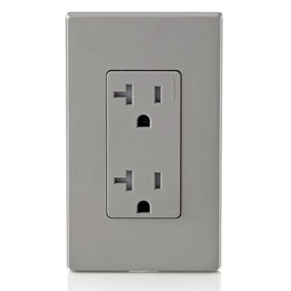 20 Amp Decora Tamper-Resistant Duplex Outlet/Receptacle, Grounding