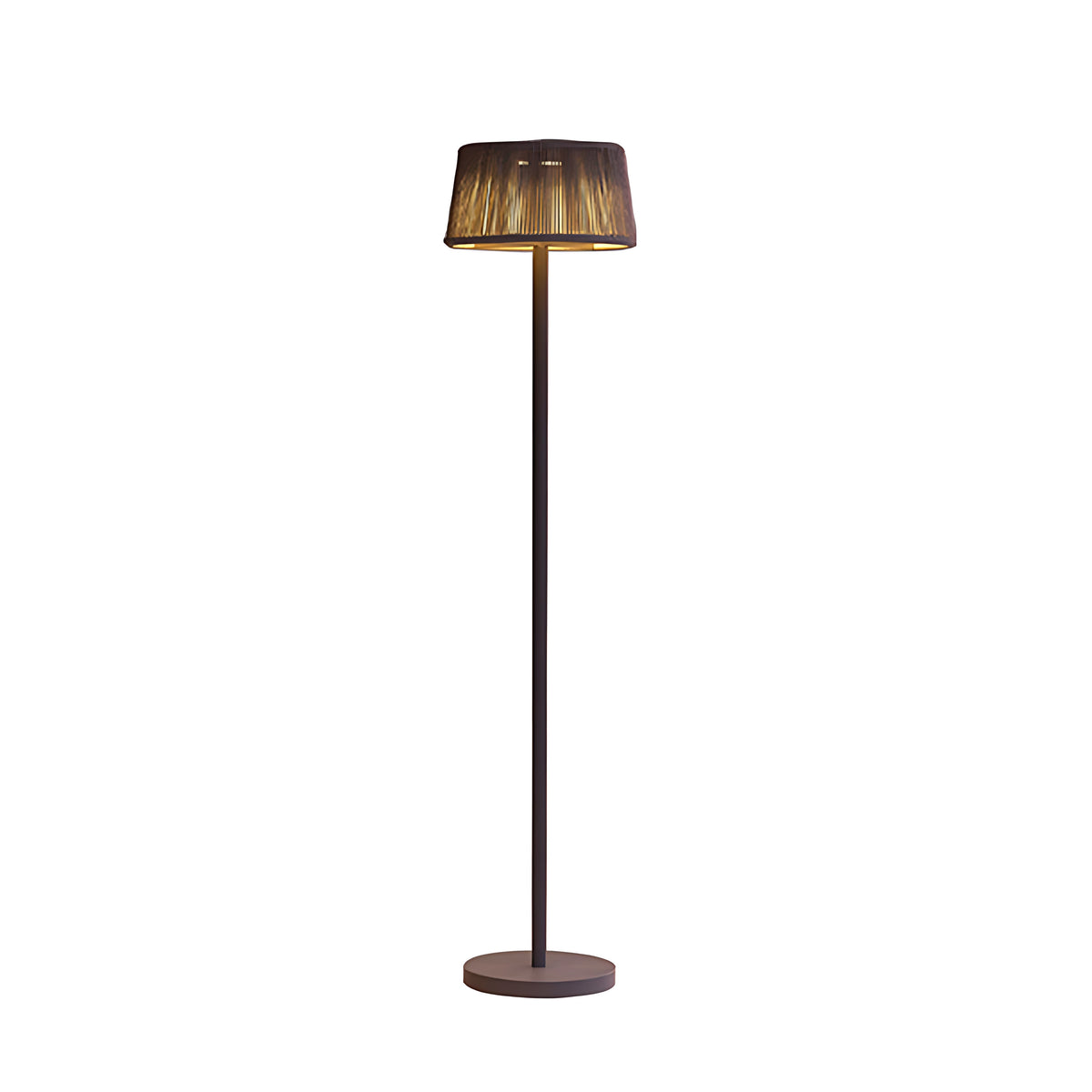 Waterproof Floor Lamp Mid Century Modern Woven Lampshade