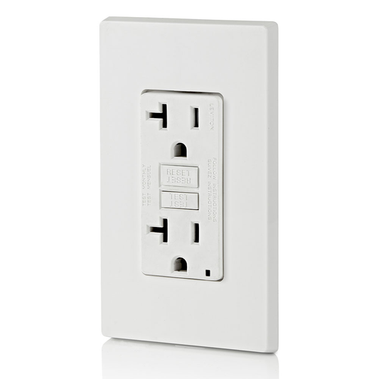 20 Amp, Self Test, Tamper-Resistant GFCI Outlet with LED Indicator Light