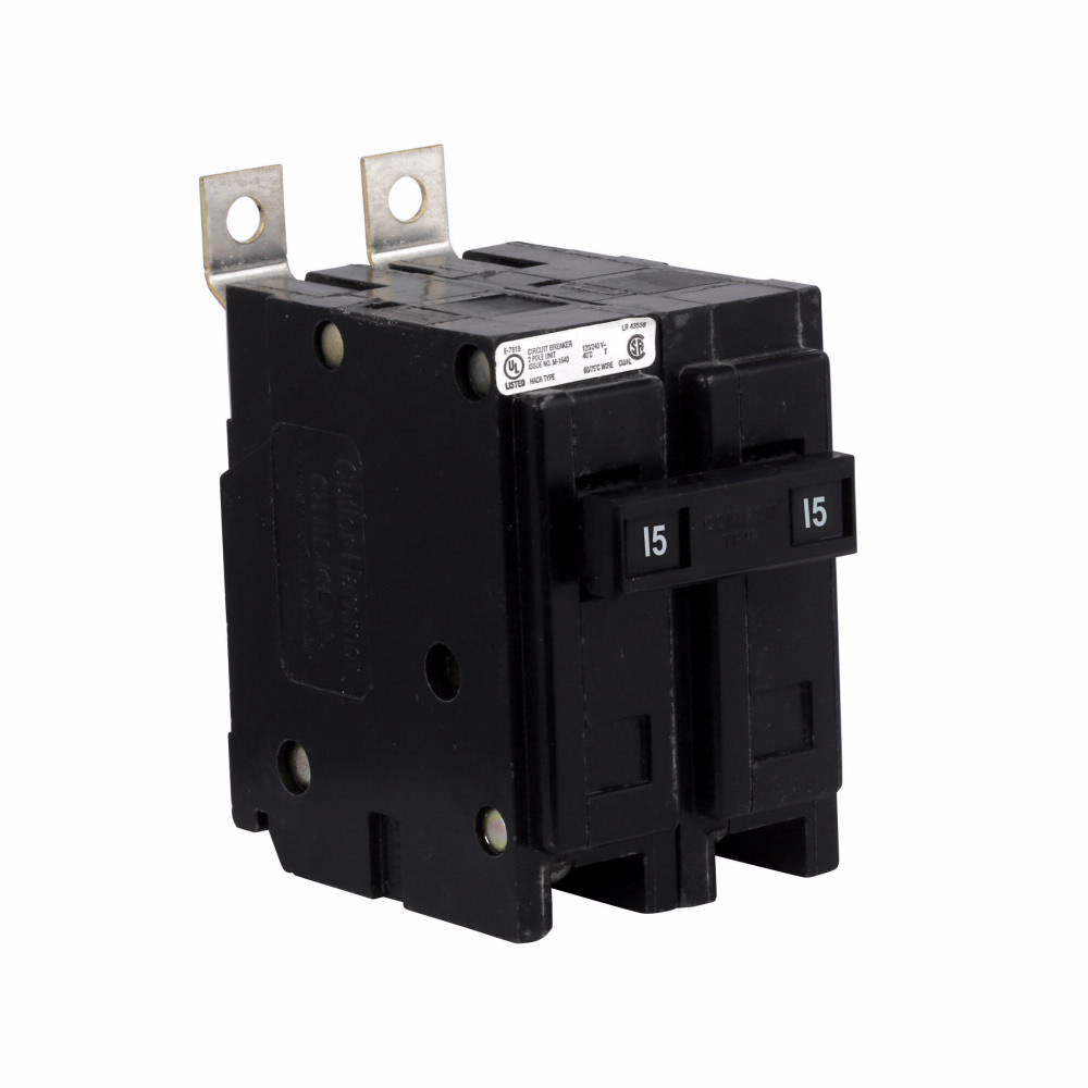 15 Amp, 2 Pole Circuit Breaker Bolt-On