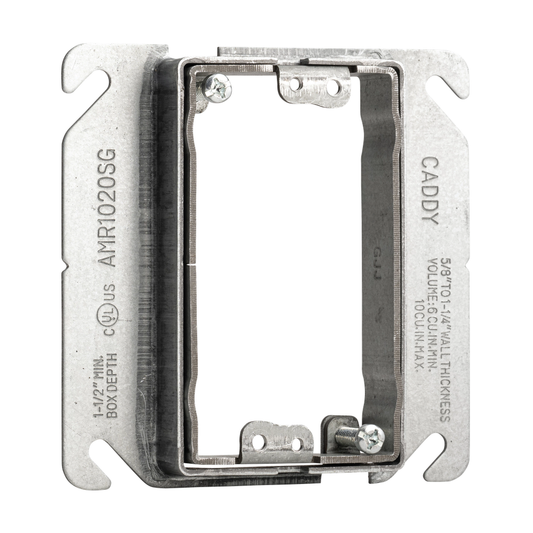 Adjustable Mud Ring, 1 Gang, 3/4"–1 1/2" Drywall