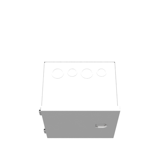 8x6x8 Hinge Cover Type 1 UL Listed Steel Knockouts ANSI 61 Gray Flush Pull Ring Formed Hinges Mounting Holes In Back